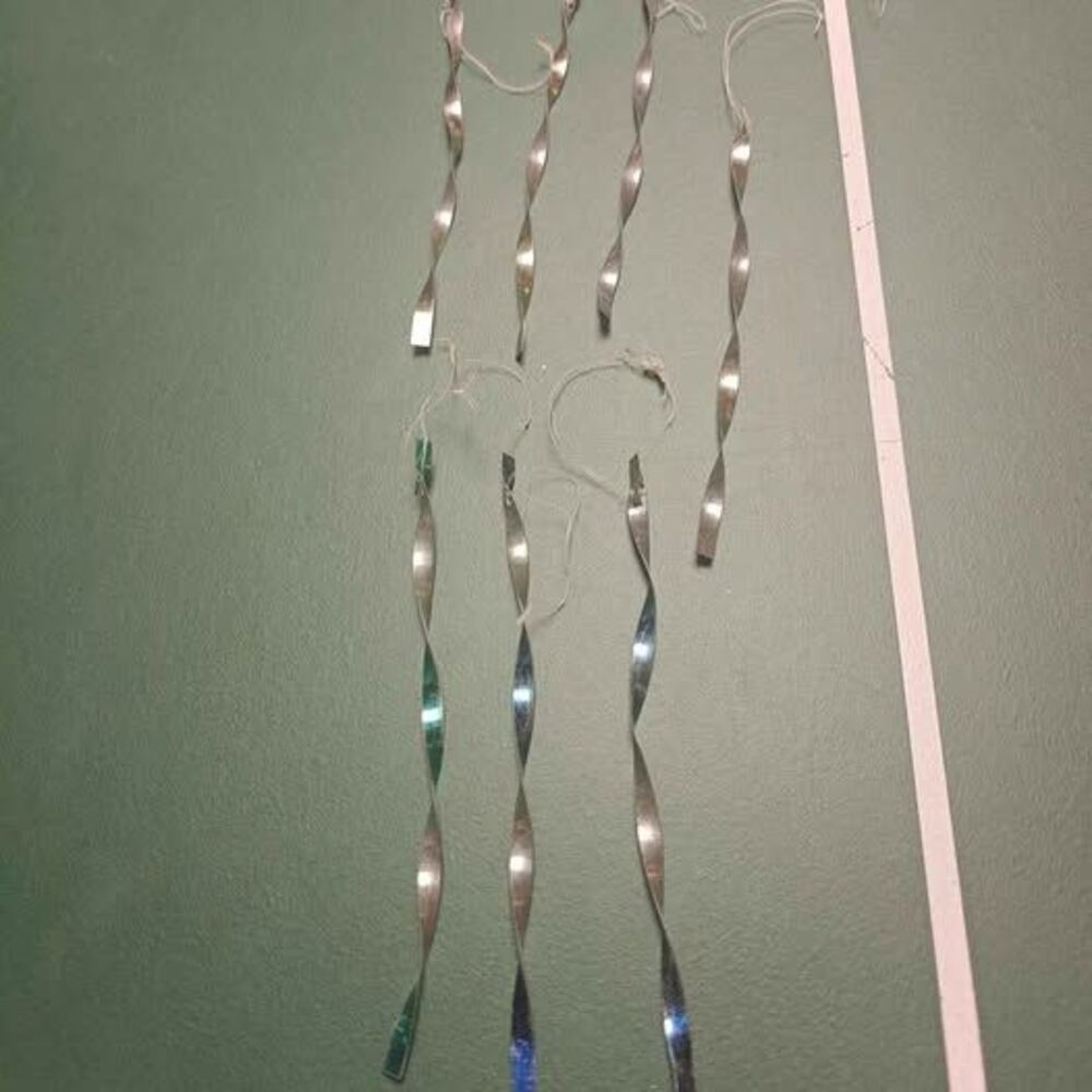Lot of 7 Vintage Spiral Twist Icicle Ornaments